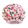 Large Lace Satin Anti-fume Cap PE Lined Waterproof Shower Cap Beauty Home Cap