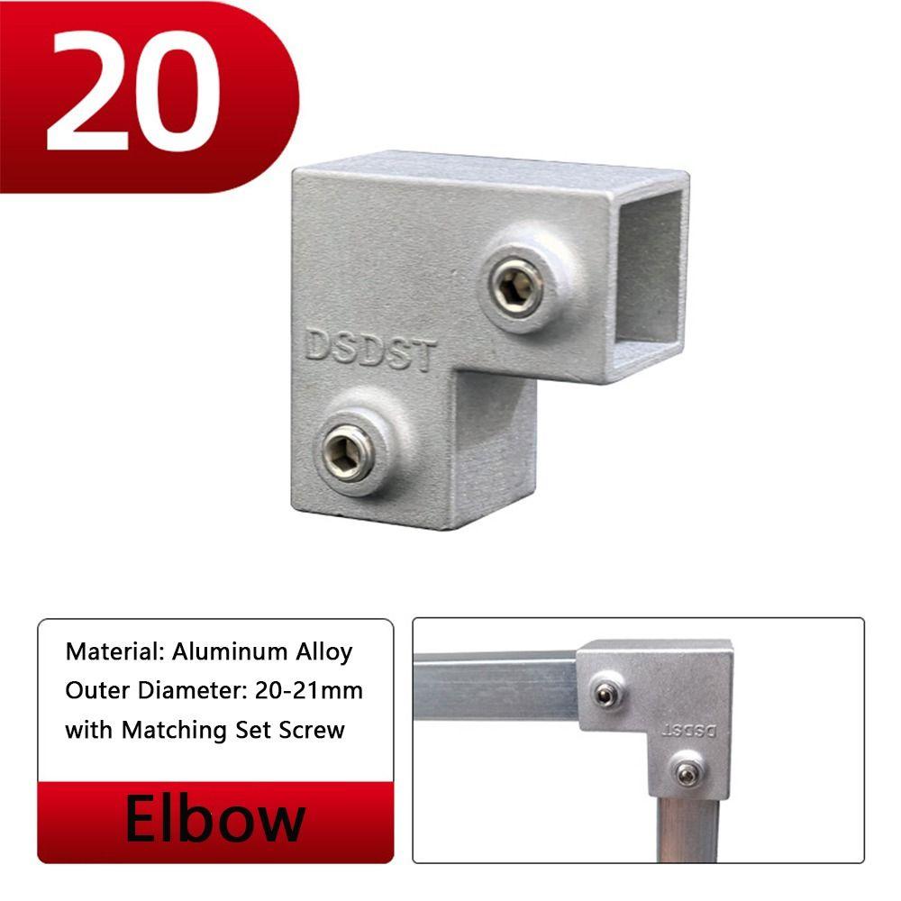 25x25mm Square Tube 30mmx30mm Pipe Fixed Joint New Aluminum Alloy Elbow  with Matching Set Screw