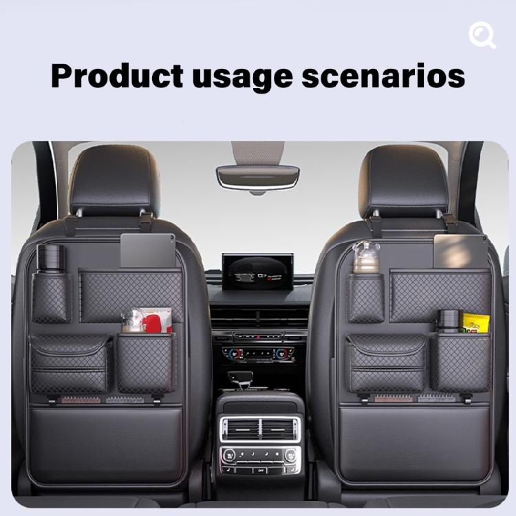Automotive Back Pocket Multifunctional Backseat Pocket Kick Mat Seat Back Organizer Multiple Compartment Storage Bag