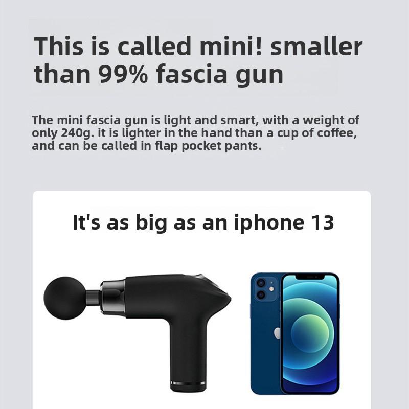 Electric Fascia Grab Massage Gun Mini Portable Men's and Women's Fitness Yoga Muscle Relaxation Cervical Massager Fascia Gun