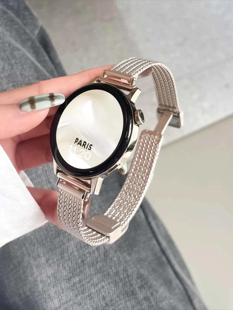 18mm 22mm 20mm Edelstahlarmband für Samsung Galaxy 7 6 5 4 44mm 40mm Magnetisches Schlaufenband für Huawei Watch GT5 Pro 42mm 46mm