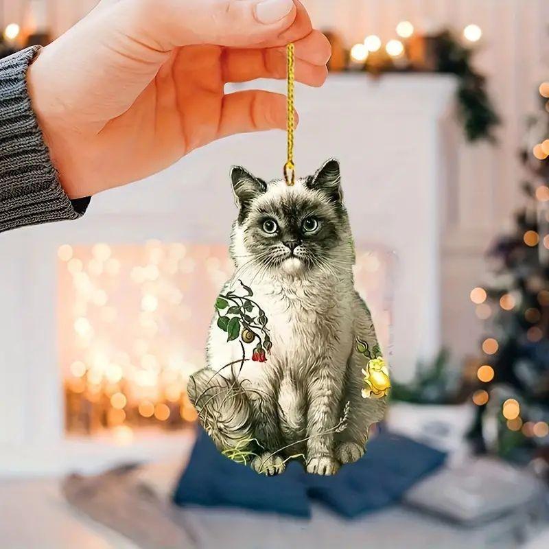 Acrylic Cat Fun Car Decoration Pendant For Creative Auto Interior Design
