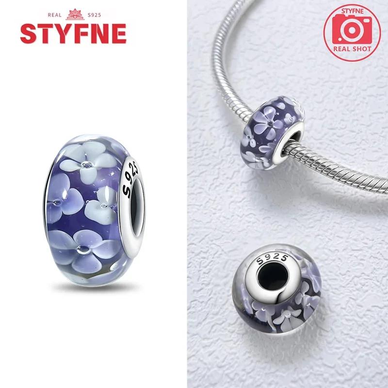 Copper Colorful Flower Series Murano Glass Beads Luxury Charm Fit Original Braceletdiy Fine Jewelry Gift For Women