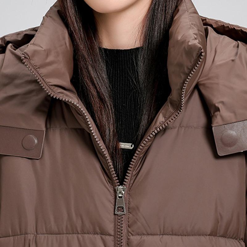 Fashion Winter Long Coat Women Parkas Hooded Elegant Loose Thick Warm Oversize Outerwears Lady Jackets