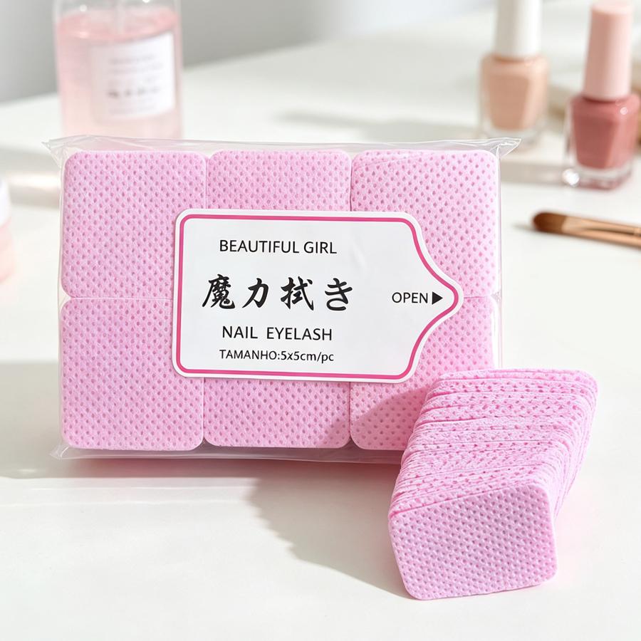 100/300Pcs Eyelash Glue Remover Cotton Wipes, Lint-Free Cleaning Cotton Pads, Makeup tools