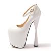 Strap Women's Heeled Sexy Platform Fashion Fetish High Heels Round Toe Pumps Black White Office Party Shoes Women Large Size 50