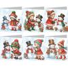 6pcs Christmas Diamond Painting Gift Card DIY Diamond Painting Greeting Thank You Card Handmade Diamond Embroidery Painting Kits