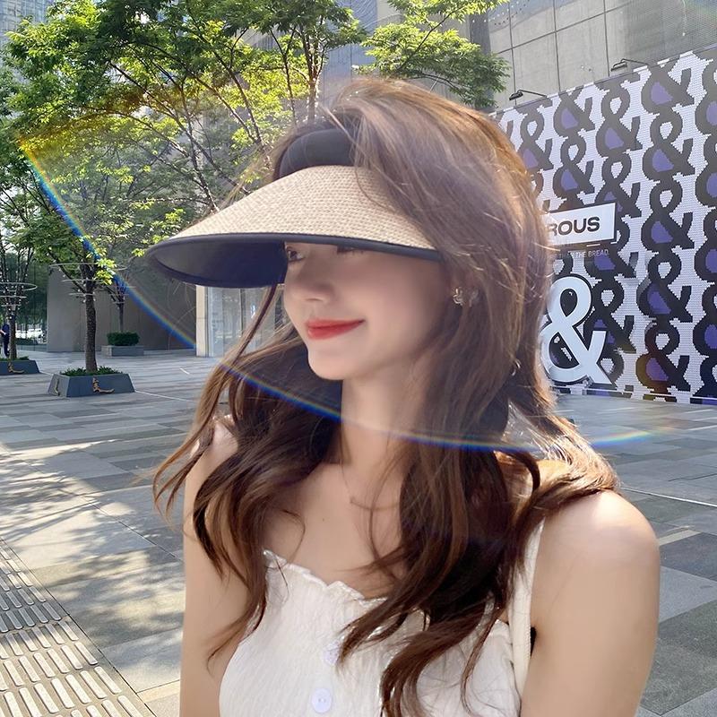 Big brim sun hat summer UV protection sun protection hat empty top hat women's sun hat straw hat collection
