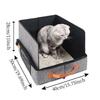 Cats Litter Pans With Handle Baffle Rabbit Litter Box Easy Cleaning No Residues Easy Cleaning Smooth Surfaces