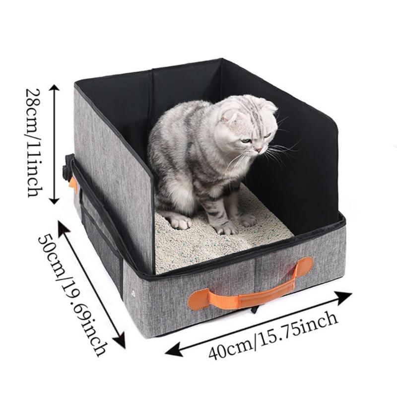 Cats Litter Pans With Handle Baffle Rabbit Litter Box Easy Cleaning No Residues Easy Cleaning Smooth Surfaces