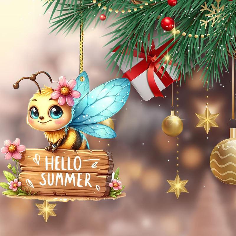 Cute Minimalist Acrylic Bee Car Decoration Gift For Festive Charm Interior