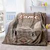 Rabbit Customize Your Name Blanket Multi-purpose Personalized Blanket Warmthful Decor Perfect for Livingroom Couch Nap Bed Four Seasons Universal