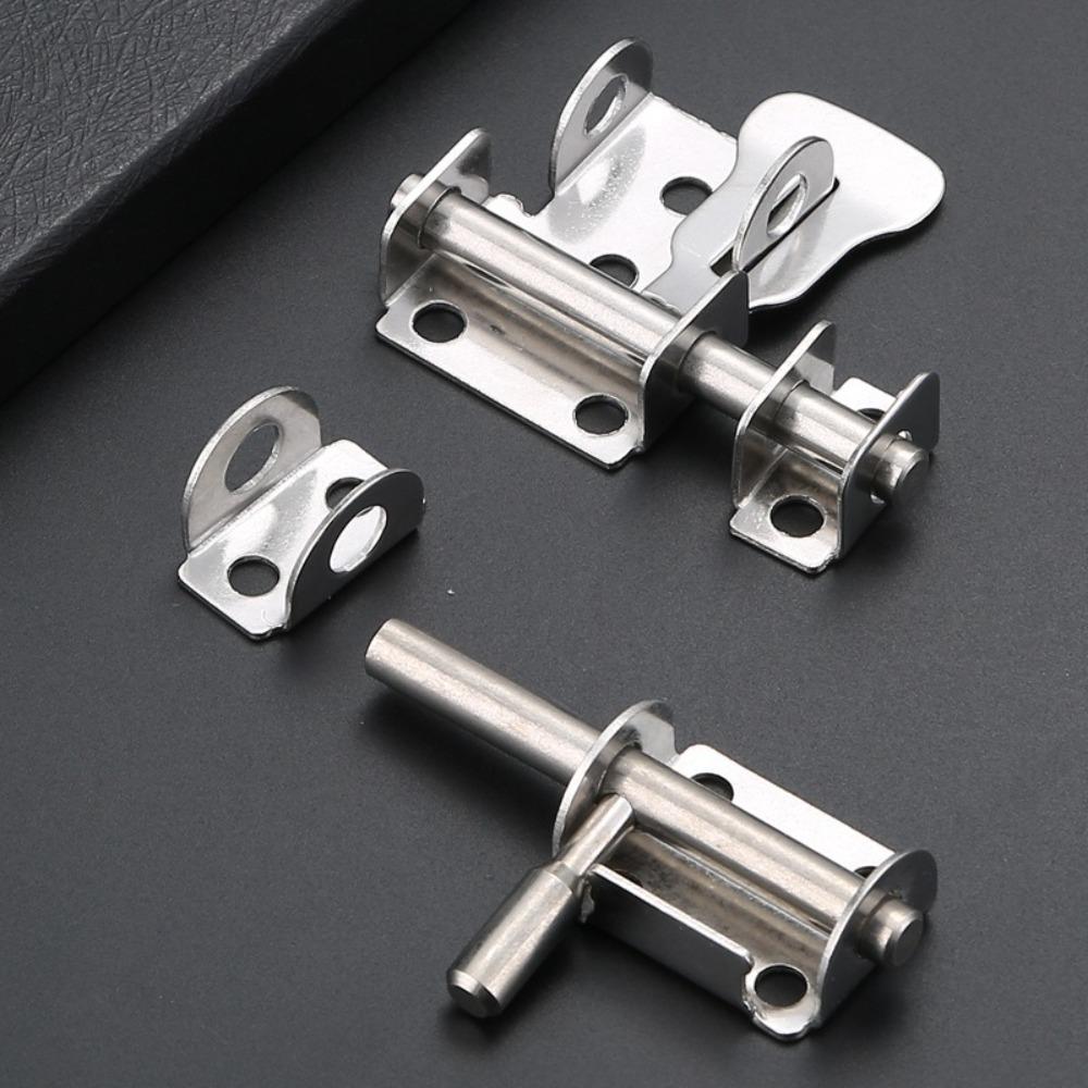 Stainless Steel Door Latch Gate Safety Lock Sliding Mechanism Sliding Bolts Latch Toilet Door Lock Easy Installation Hasp Lock