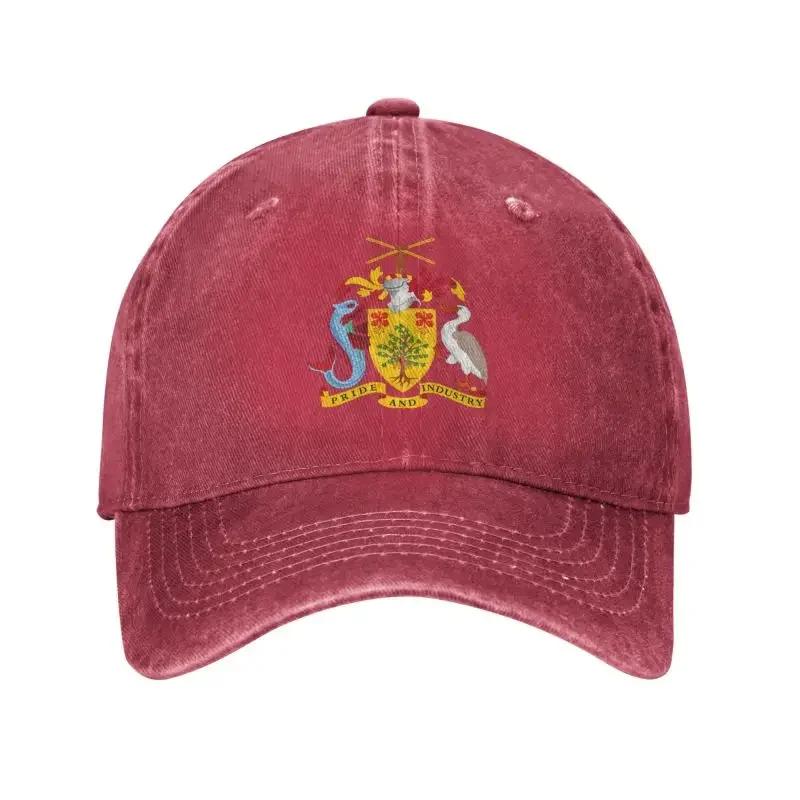 Custom Fashion Unisex Cotton Coat Of Arms Of Barbados Baseball Cap Adult Adjustable Dad Hat for Unisex Women Outdoor