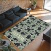 Fox Theme Crystal Velvet Floor Rug Personalized Custom Name Text Warm Carpet Home Decoration