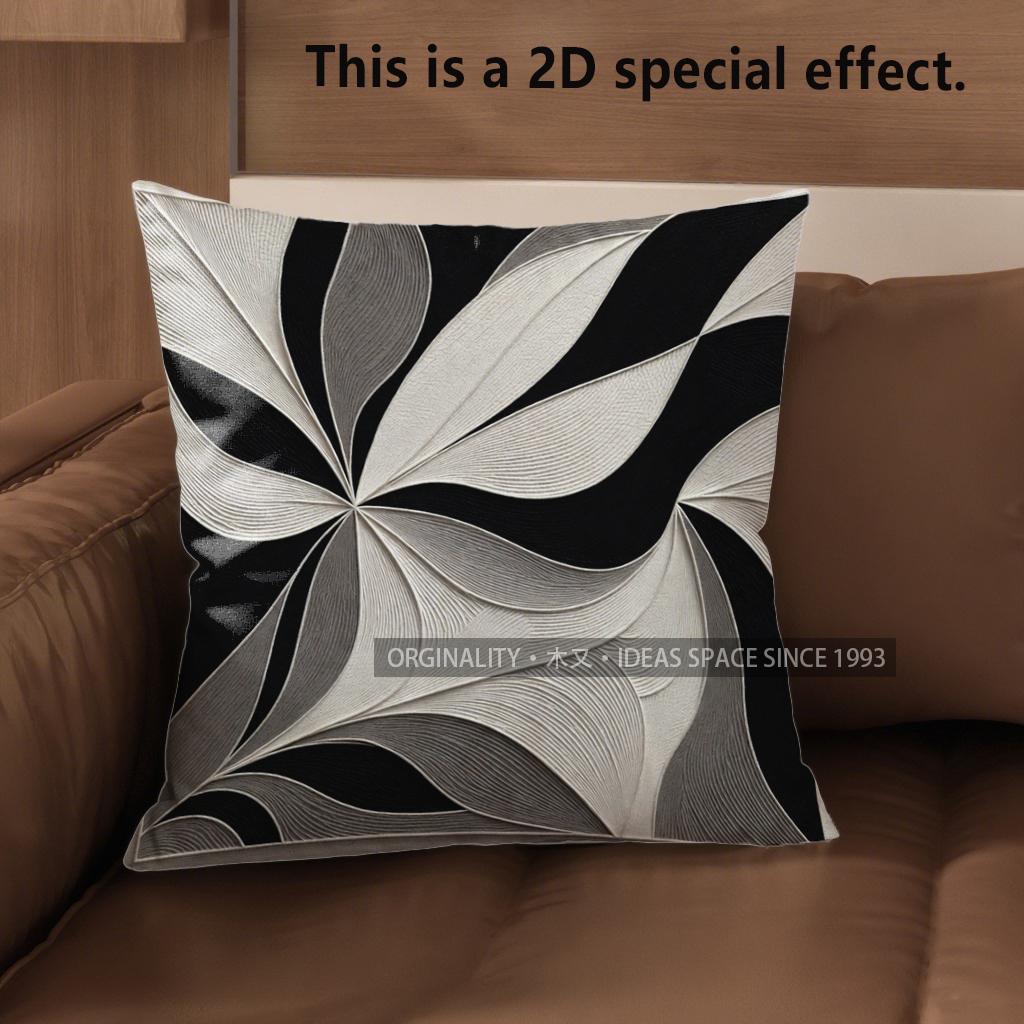 2D Modern Abstract Pattern Decorative Pillow Covers Pattern Cushion Cover Suitable For Sofa Bedroom Car Pillow Cover