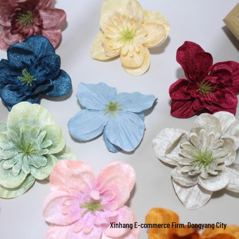 Golden Thread Flying Swallow Fabric Flowers for DIY Home, Cake Décor & Hair Accessories