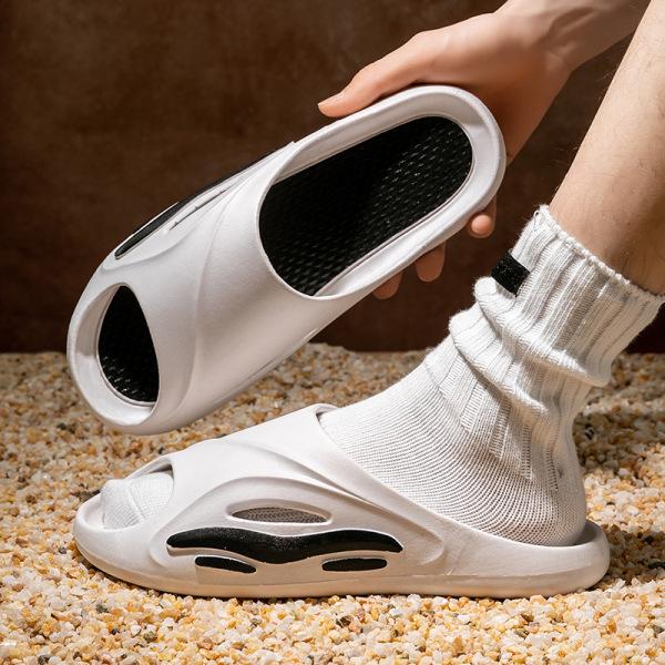 Outer slippers summer men's indoor home non-slip home silent senior women's sandals men's summer