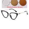 Green TR90 Anti Blue Light Cat Eye Prescription Glasses For Women With Cylinder 0 To -6 Nearsighted