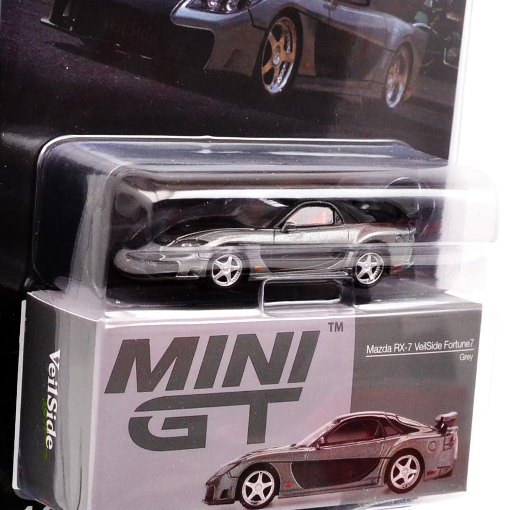 MINI GT 164 Scale MiJo TOYS - MAZDA RX-7 VEILSIDE (FORTUNE GREY) USA MGT01057-BL
