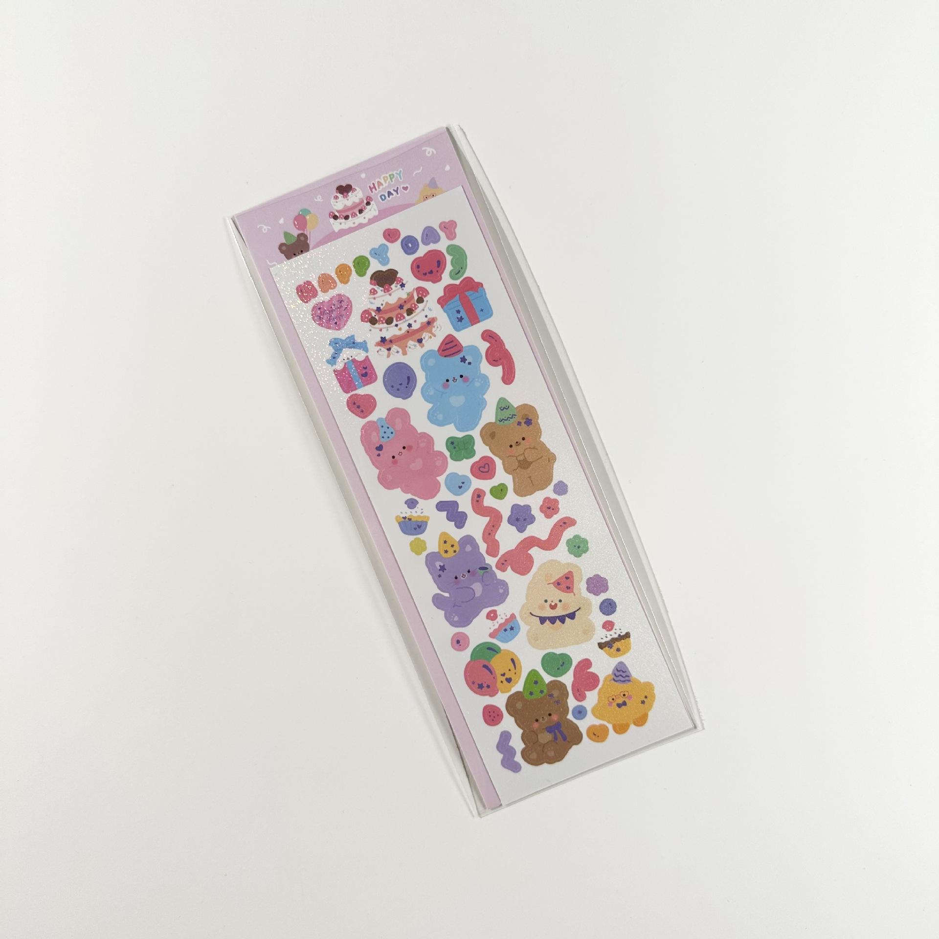 Милый кролик Guca наклейки в корейских популярных моделях лазерные наклейки мультфильмы — фото 4