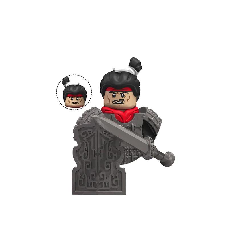 Kids Toys Chinese Ancient Historical Figures Military Soldiers Imperial Guard Military Commanders Model Building Blocks Gifts