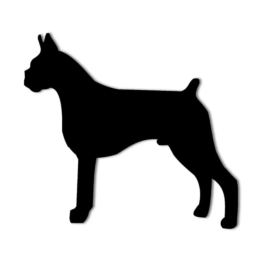 Металлический настенный знак с изображением собаки породы боксер – стильный настенный — фото 7