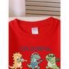 Girls' Long-sleeve Sweatshirt with Round Neck and Printed DesignColorful Dino Band Suitable for Spring and Autumn, Fashionable and Casual