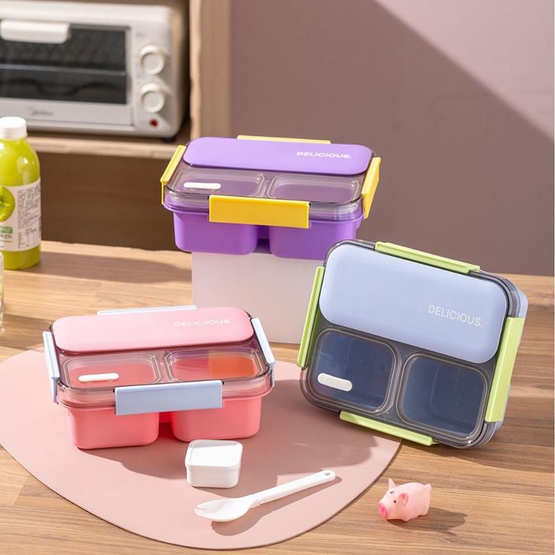 1200ml Lunch Box for Students Office Heat-resistant Bento Box Bring Tableware Office Worker Picnic Bento Food Storage Containers