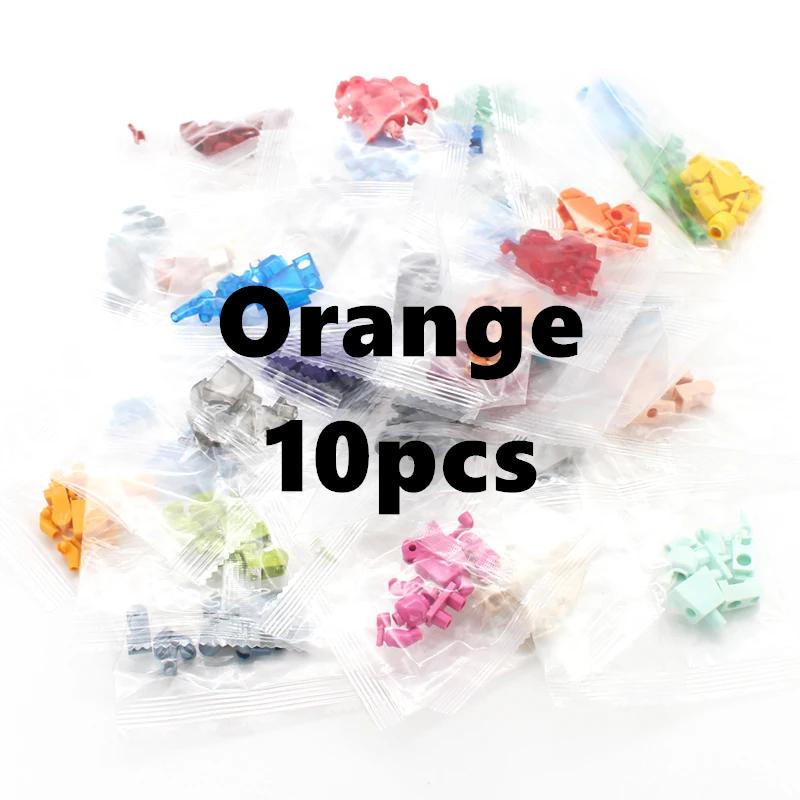 

10 шт./лот Строительные блоки Однотонный Мини-кубик для куклы Без принта 40 цветов Фигурки Кирпичики MOC Аксессуар Дисплей Игрушка Детский подарок оранжевый