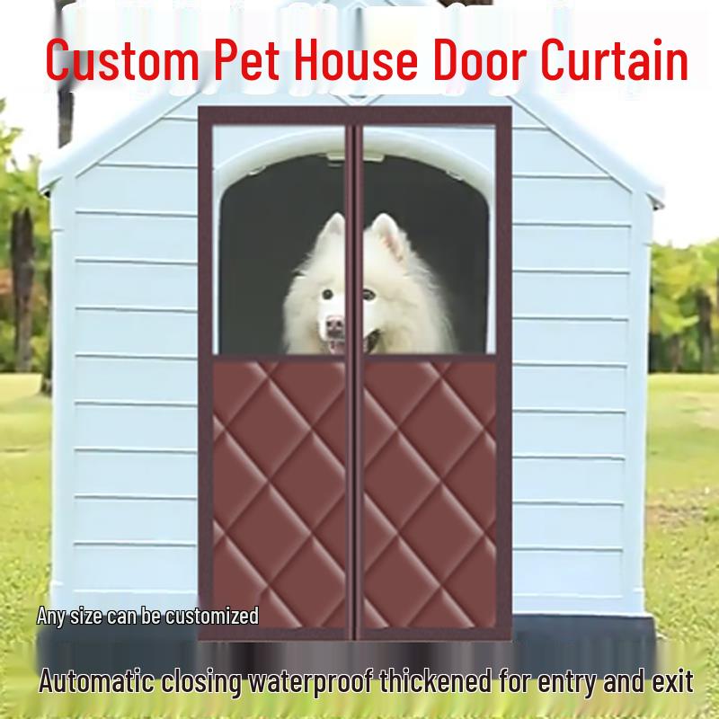 Winter Waterproof & Insulated Pet Door Curtain: Large Dog Kennel & Cat Nest