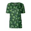 Women's Short Sleeved Patterned Pockets, Work Print Stand Up Collar, Single Breasted Protective Clothing, Cardigan Jacket, Top