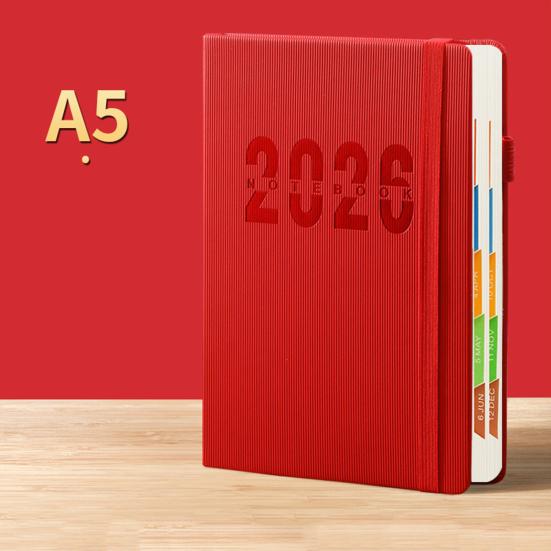 2026 Planner JAN. 2026 - DEC. 2026 Daily Weekly Monthly Calendar Planner with Faux Leather Cover for Men Women Business Student