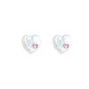 Silver needle colored diamond love star stud earrings women in the wind sweet niche versatile hot girl earrings cold ear jewelry