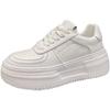 Little white shoes women's platform muffin shoes spring new versatile heightening shoes leather breathable white casual women's shoes