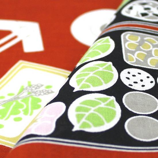 Someno Anbo Hand Towel Authentic Made In 35cm X 100cm "Hanami Bento" Red, Dyed, 100% Cotton, Tokuoka, Japan,