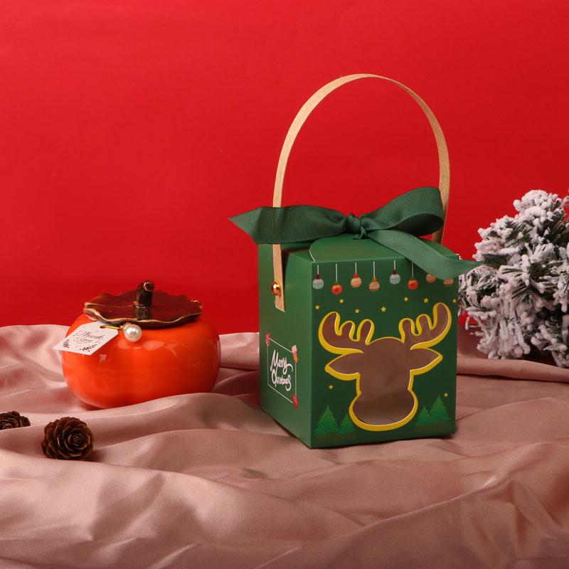 1/3pcs Christmas Gift Boxes Paper Candy Box Xmas Tree Elk Cake Gift Packaging Box Navidad New Year Party Decoration Supplies
