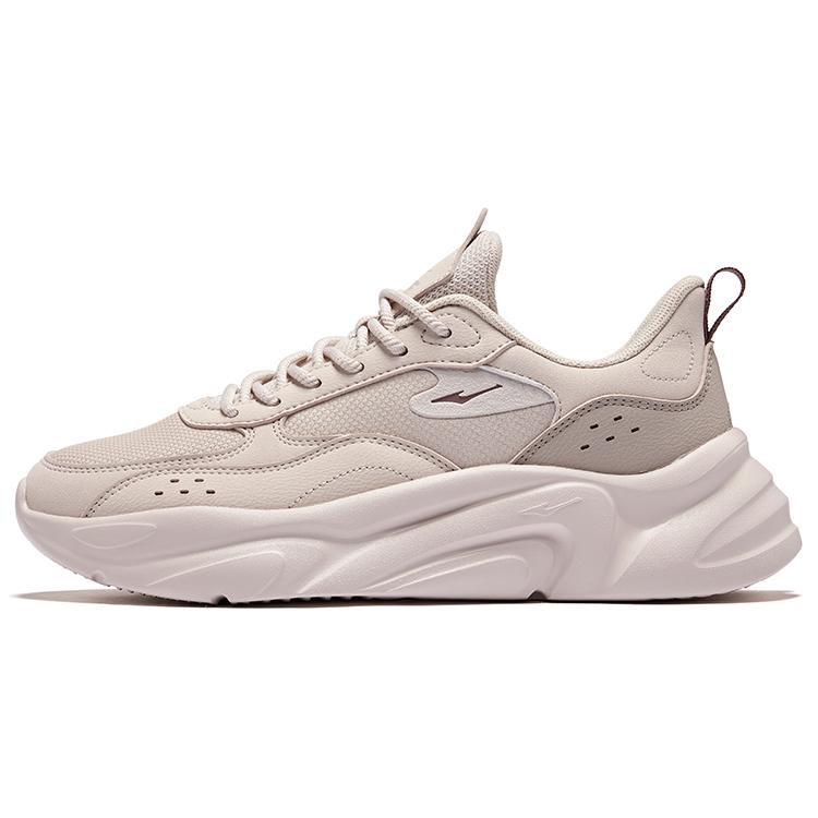 Hongxing Erke Comfortable Trendy Lightweight Shoes Autumn And Winter Edition Women Sneakers Pink Gray Pearl-Milk-Tea 52125302244-101
