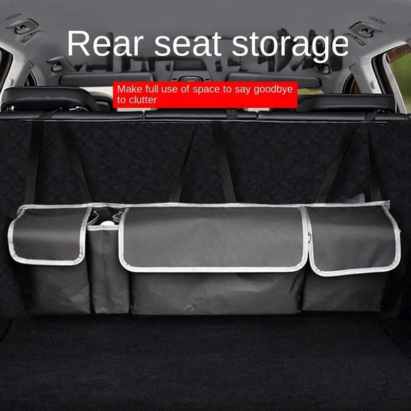 Car Trunk Organizer for SUV Backseat Hanging Organizer for SUV Truck MPV Upgrade Back Seat Storage Bags with 4 Pockets 39*14inch
