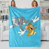 Coperta Classica Tom & Jerry Cartone Animato Tom e Jerry Stampata Flanella Plaid per Casa Tempo Libero Campeggio Viaggio Regalo di Festa per Bambini