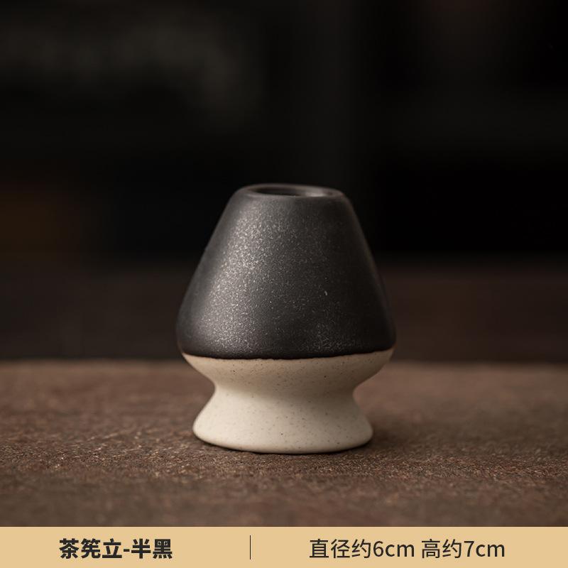 Ceramiczny uchwyt na zieloną herbatę Matcha Chasen Japoński stojak Miska Bambusowa Trzepaczka Młynek Szczotki Uchwyt na przybory do herbaty Zestawy naczyń do herbaty Akcesoria
