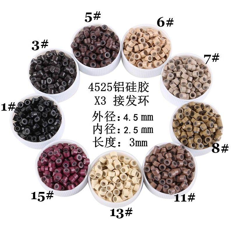 

Кольцо для наращивания волос 4525 X3 мм Силиконовое Волосы Черный Парик Застежка для наращивания волос 1000 штук Материал запеченный фарфор Алюминий Силикон Белый 15# wine red