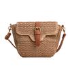 Summer Popular Woven Straw Bag Women's Vacation Beach Bag Versatile Messenger Bag Shoulder Bag Retro Saddle Bag