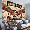 2D Vintage Tattoo Shop Tapestry, "Cheap Tattoos Aren't Good" Sign