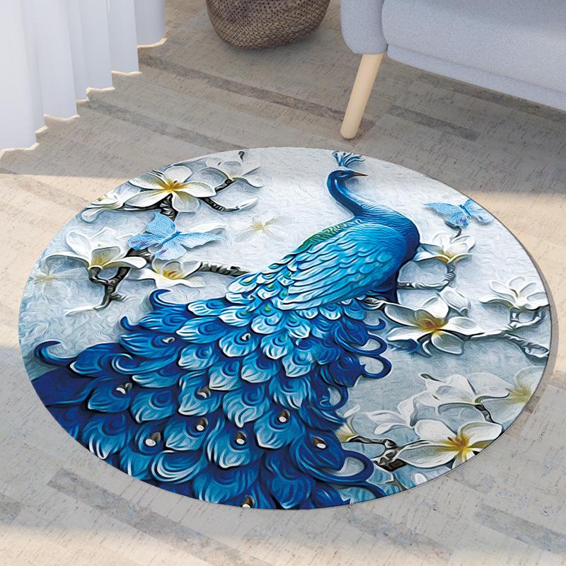 Round Carpet for Bedroom Rugs Living Room Decoration Home Room Decor Computer Table Chair Floor Mat Hallway Entrance Doormat