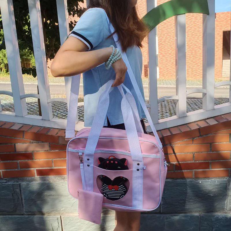 Borsa Tote in Tela JK: Borsa a tracolla versatile a spalla singola per studenti e fan di COS Anime - Ideale per il pendolarismo e i laptop