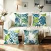 1/4pcs Tropical Leaf Patterned Pillowcases for Cozy Decor Sofa Cushion Cover Home Bedroom Room Decoration