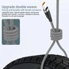 Weave USB TYPE C Cable Red/Black USB C Charging Cable Durable Extend Charging Cable  Mobile Device