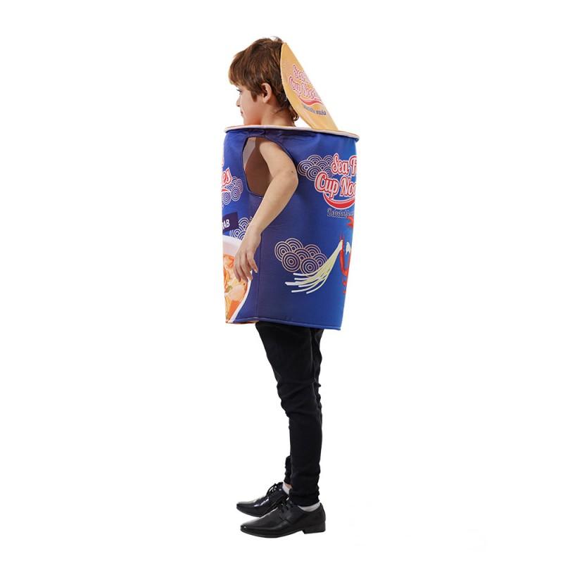 Halloween Kids Bowl Noodle Costume Funny Seafood Soup Onesie School Party Cosplay Outfit