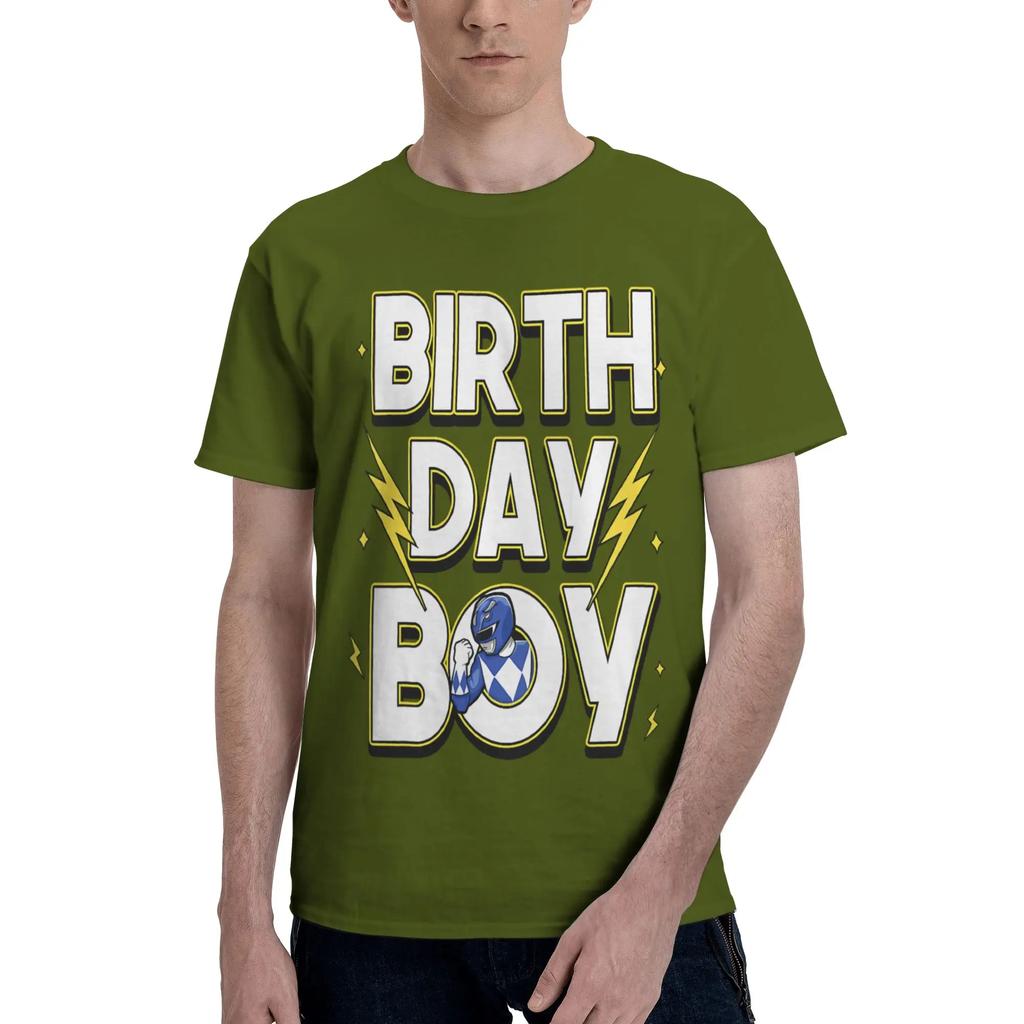 Power Rangers Birthday Boy Blue Ranger Unisexs Tshirt Clothes Casual Tee Shirt Short Sleeve Fugees Pure Cotton